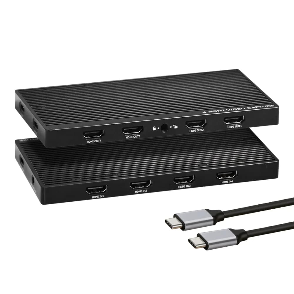 Scheda di acquisizione video HDMI 4K60 a 4 canali, 4 ingressi 1 uscita, con uscita HDMI Loopout a 4 canali