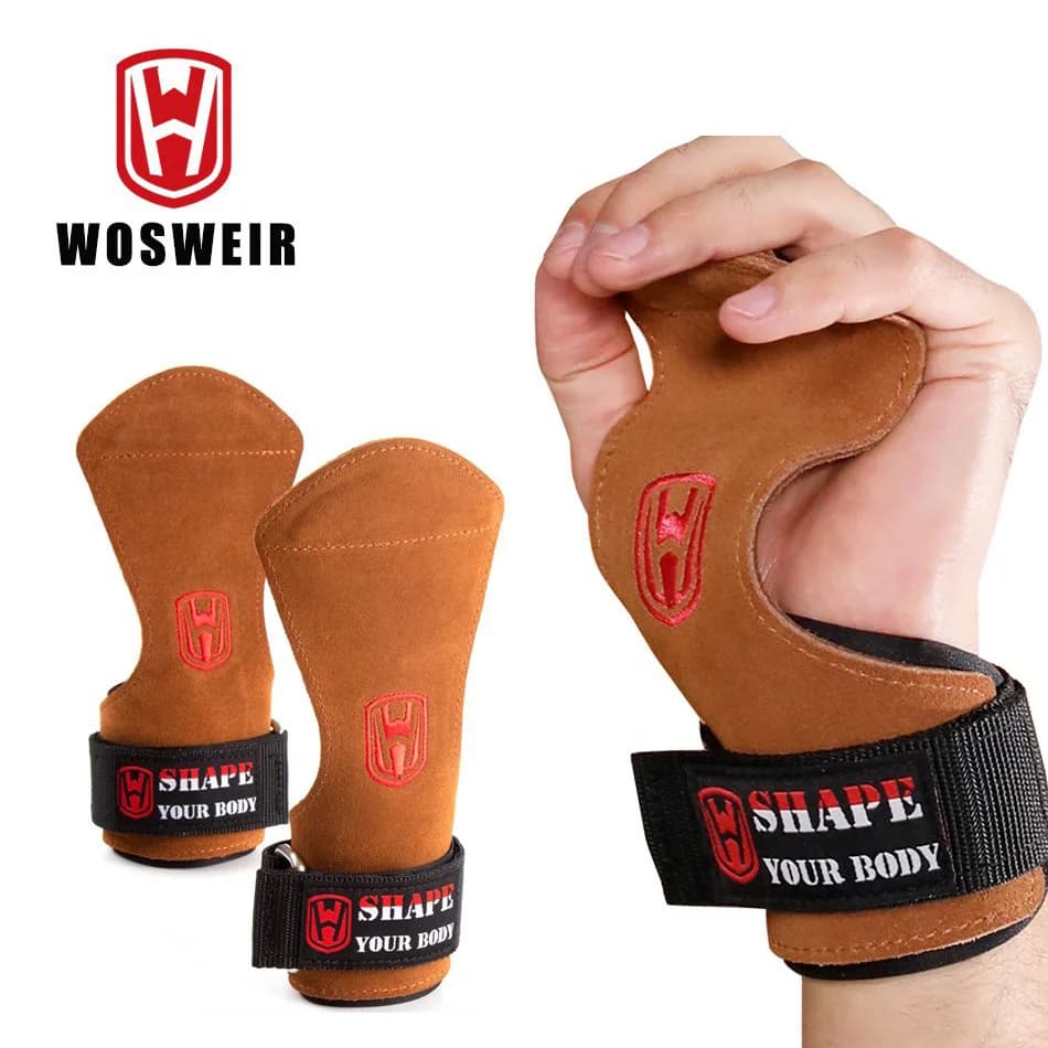 WOSWEIR Horizontal Bar Gloves for Gym Sports Weight Lifting Crossfit Fitness Bodybuilding Training Palm Protector