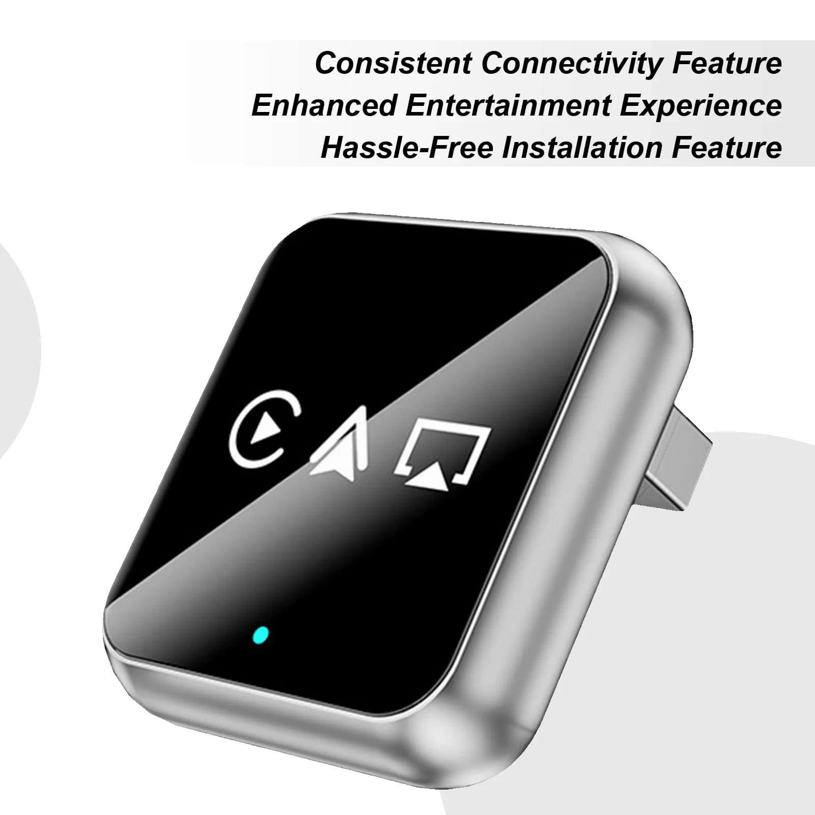 Adattatore per auto wireless, accessori audio per veicoli, convertitore per schermi auto per autisti, camion, berline, camper, SUV, pendolari e viaggiatori