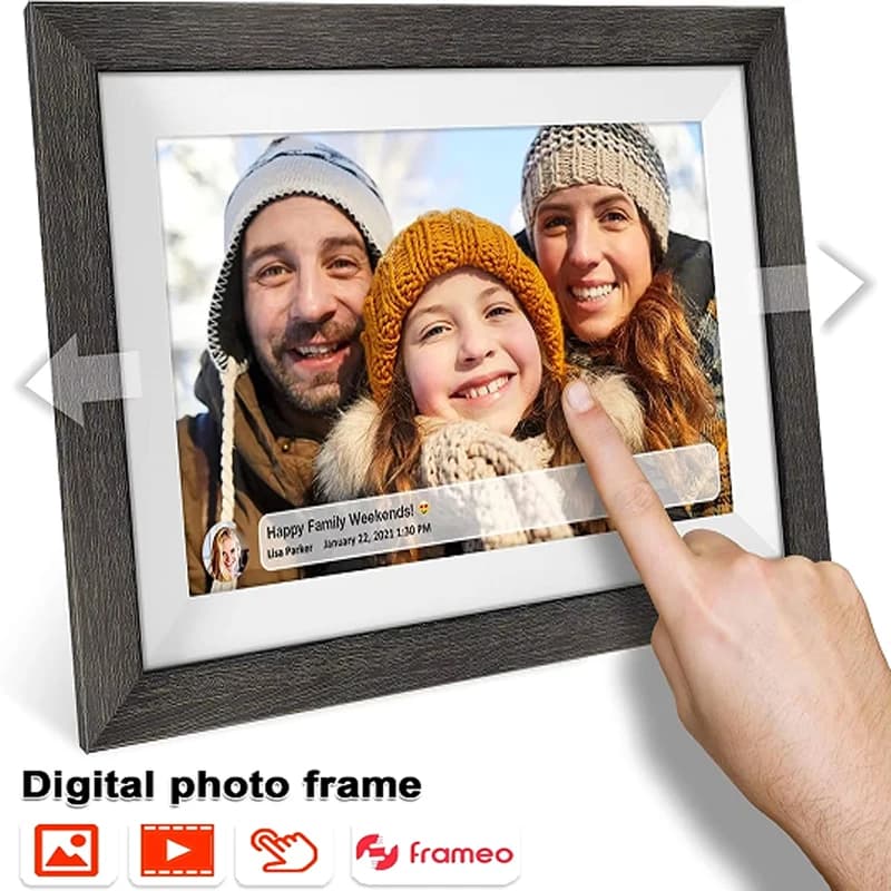 Cornice per foto digitale da 15,6 pollici Wifi Smart Album di immagini elettroniche Cornice digitale con schermo HD IPS da 32 GB per regalo di Natale