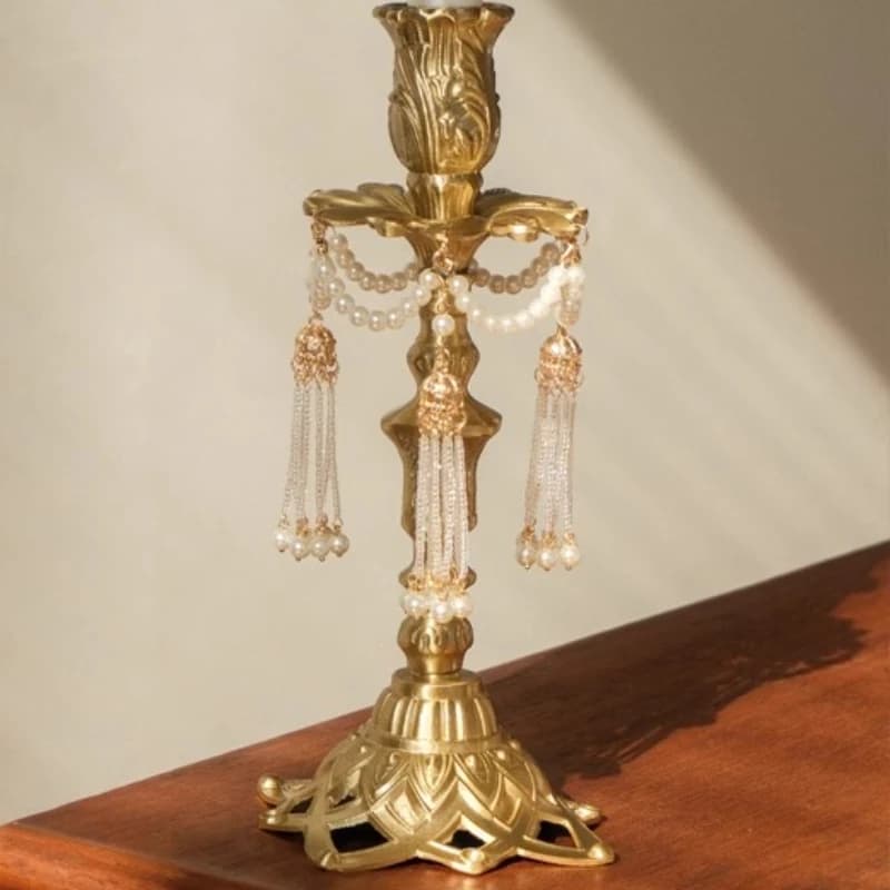 Portacandele in ottone Candeliere da tavolo Centrotavola per matrimoni Contenitori per tealight Mobili per la decorazione del soggiorno dell'anniversario
