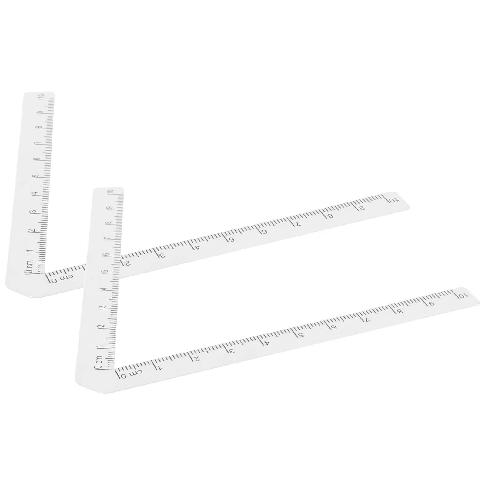 Set di 2 Righelli Multiuso in PVC Liscio Senza Bave, Design a Sfera Cuju, per Misurazione e Disegno nella Cucitura di Hanfu