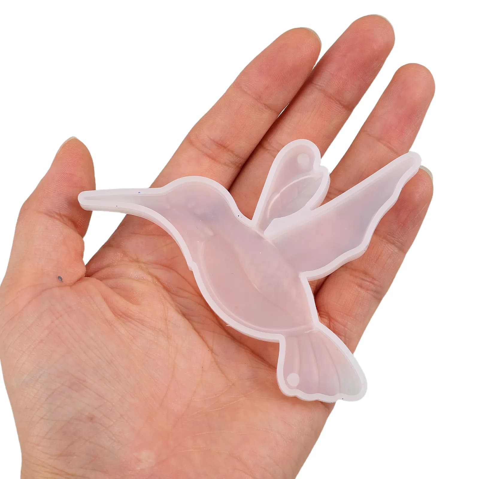 4Pcs Silicone Hummingbird Resin Mold for Epoxy Plaster Wax Clay Crafting High Precision Detail Easy Demolding Wind Chime Garden