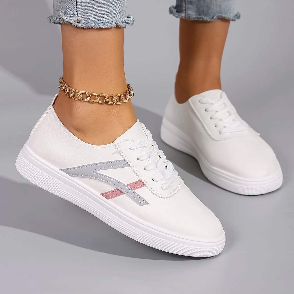 Nuove Scarpe Sportive Casual da Donna Primavera-Autunno con Lacci, Comode, Traspiranti, Leggere e Resistenti all'Usura