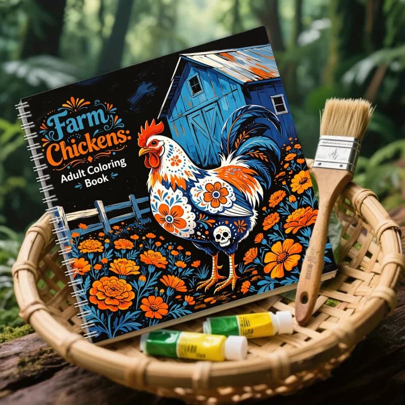 New arrival: cross-border bestseller - farm chick coloring book for kids, spiral bound sketchbook & coloring book