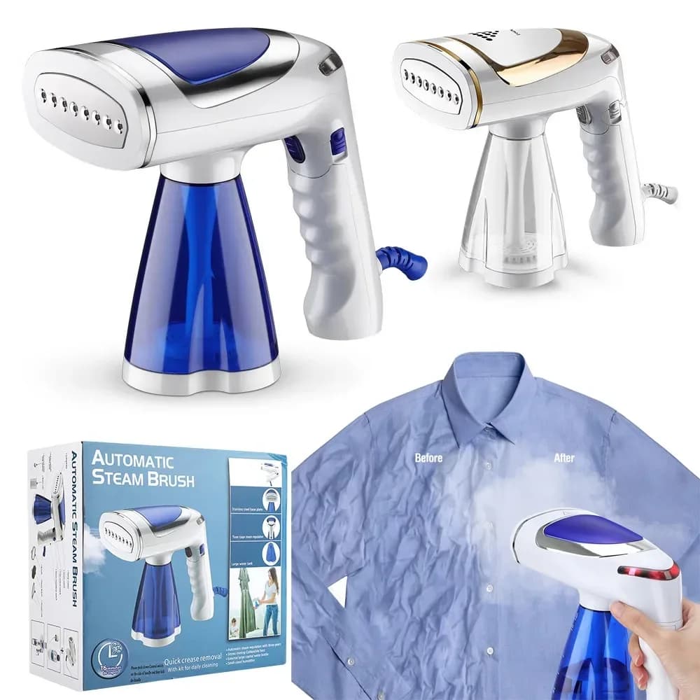 Piroscafo per indumenti portatile per vestiti 1600W Potente ferro da stiro a vapore elettrico Pieghevole portatile da viaggio per vestiti a vapore per la casa