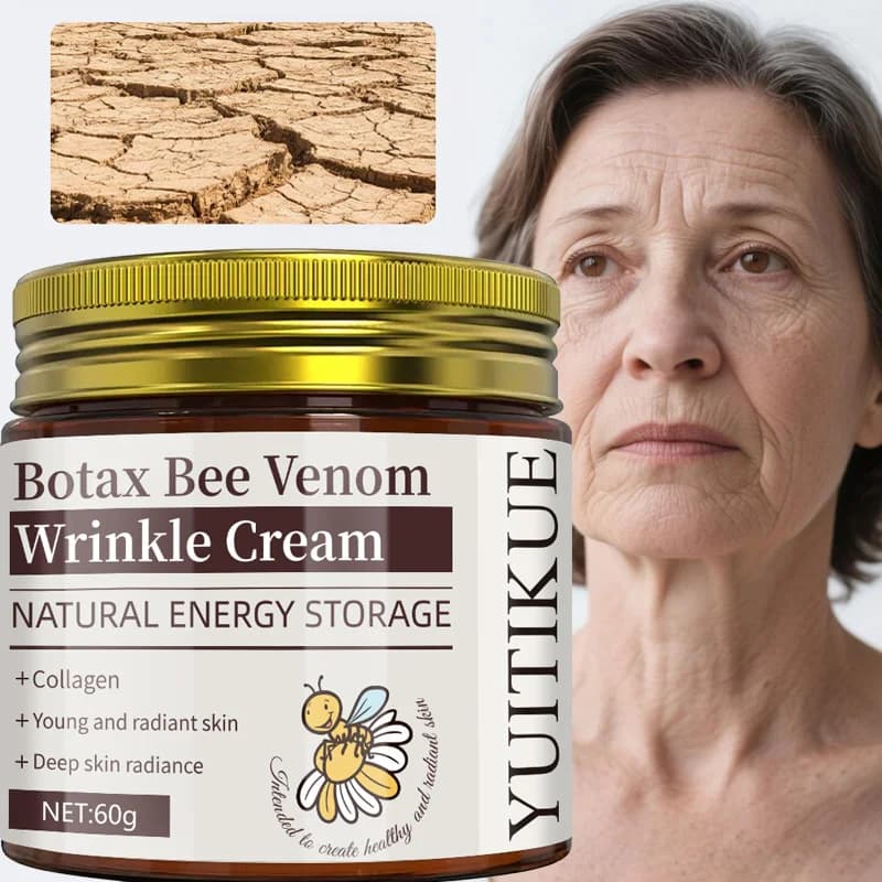 YUITIKUE Crema Antirughe al Veleno d'Api Botax, Stimola il Collagene, Cura della Pelle Naturale per l'Accumulo di Energia 60g