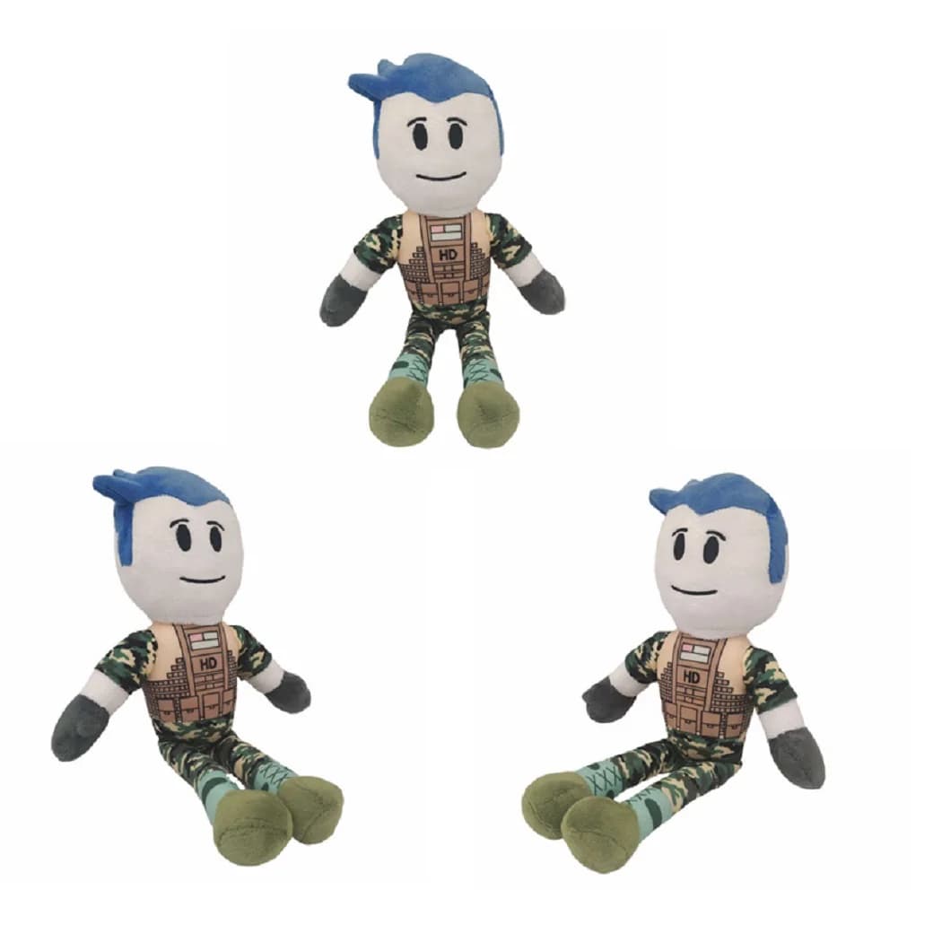 Hot 35 cm Gioco caldo Roblo Giocattoli di peluche Bambola Capitano Camouflage Ragazzo Halloween Morbido peluche Regalo di compleanno per bambini