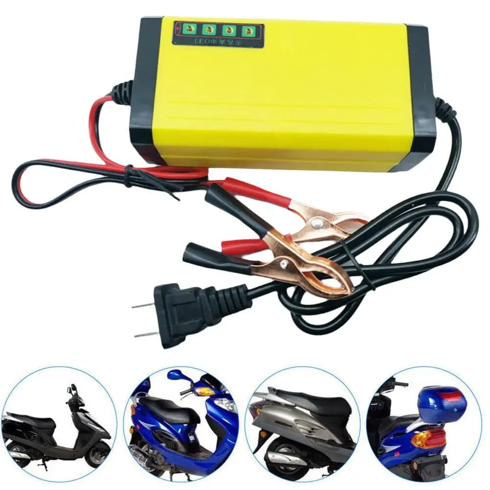 Caricabatteria per auto 220V Caricatore per riparazione impulsi di alimentazione Caricabatteria per camion 12V 2A 3A Display a LED per batteria al piombo acido asciutto e bagnato