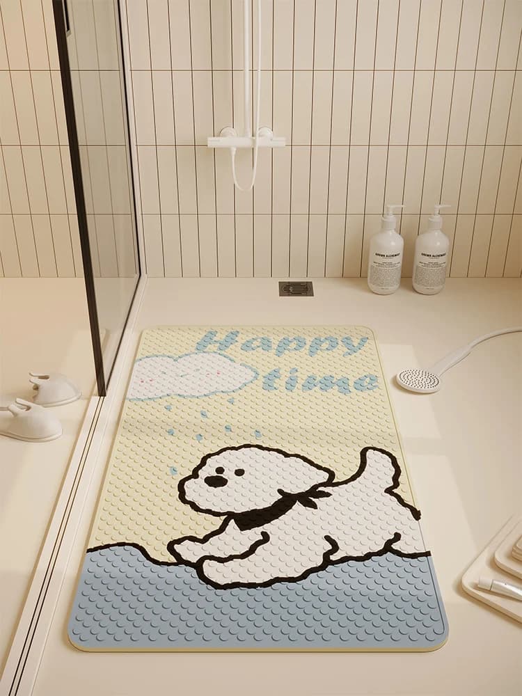 Tappetino Antiscivolo Batoom con Disegni Cartoon, Tappetino per Vasca da Bagno per Bambini, Antiscivolo in PVC con Ventose, Tappeto per Pavimento del Bagno, Decorazione per la Casa