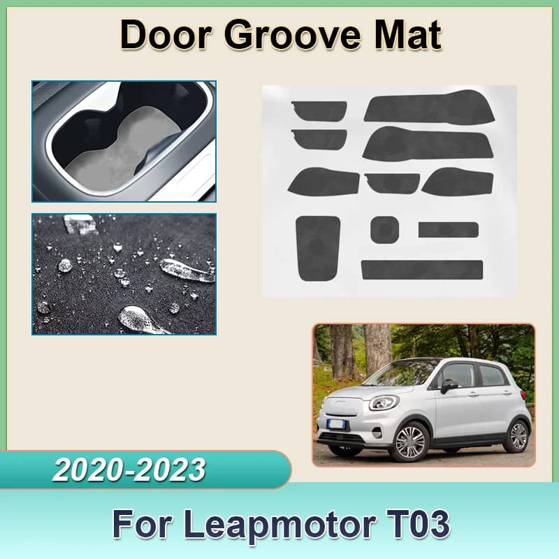 Per Leapmotor T03 2020 2021 2022 2023 Tappetini Protettivi per Fessure Porta, Tappetini Antisporcamento per Interni, Accessori Auto
