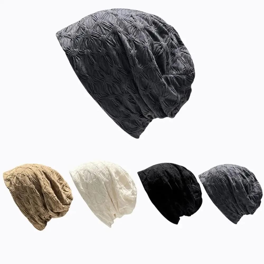Beanie Oversize Hat in Tinta Unita, Hair Care Hat, Night Cat, Copricapo, Turbante, Hijab for Men and Women