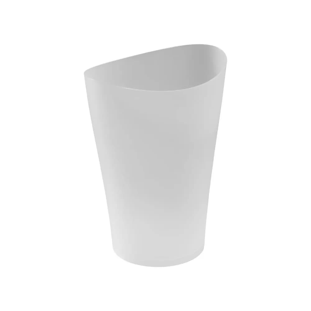 Round Open Top Trash Can 2.25 Gallon Clear Plastic Small Bathroom Garbage Bin Wastebasket Without Lid