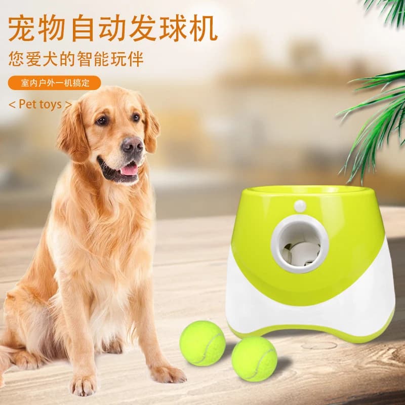 Lanciatore di palline da tennis per animali domestici, giocattolo per cani, macchina lancia palline, distributore automatico di palline, gadget per passeggiate con il cane, lanciatore automatico di palline
