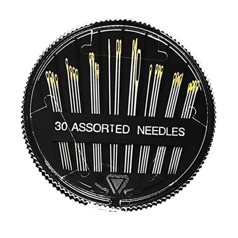 Set of 30 Premium Needles for Hand Sewing, 6 Assorted Measures, Needles for Embroidery, for Artistic and Craft Projects
