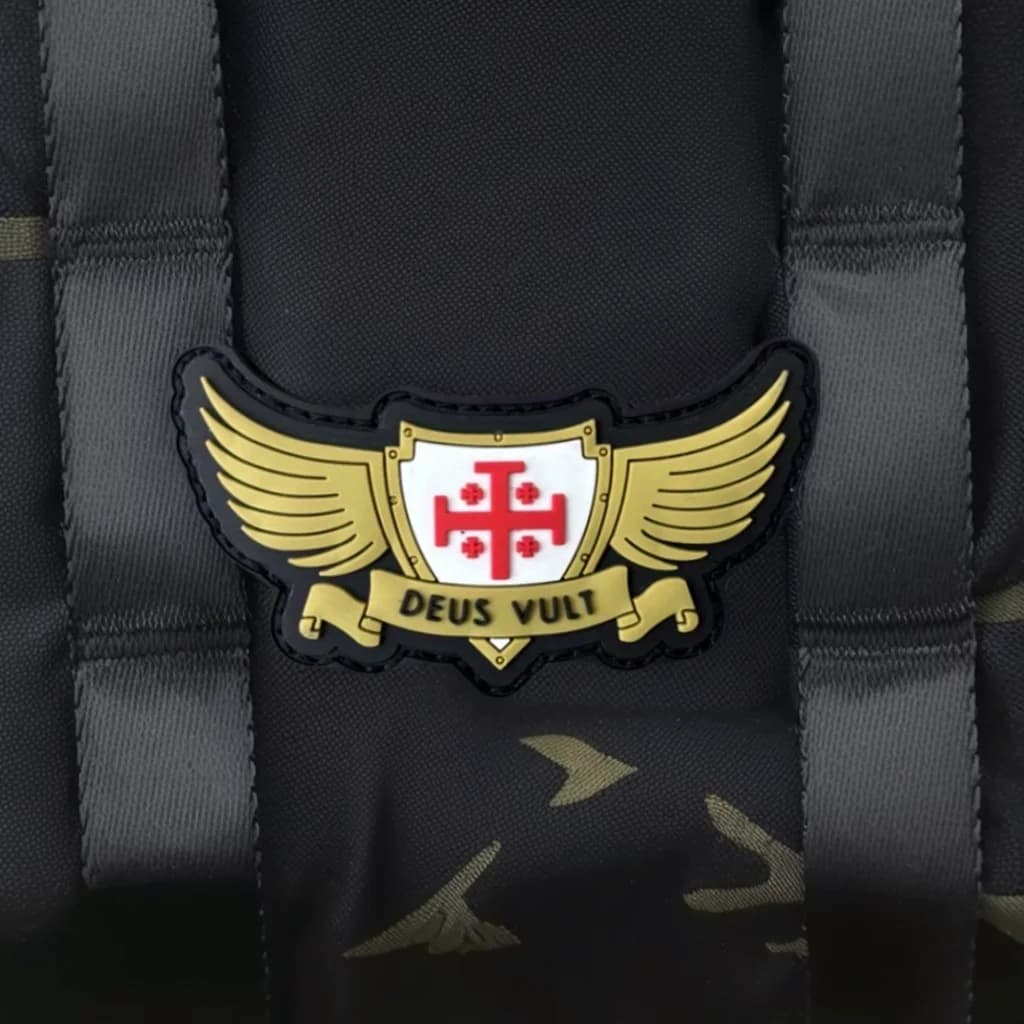 DEUS VULT Tactical Patch Crusader Knights Templar PVC Badge,Hook and Loop Military Patch for Backpack Vest Hat Decorative