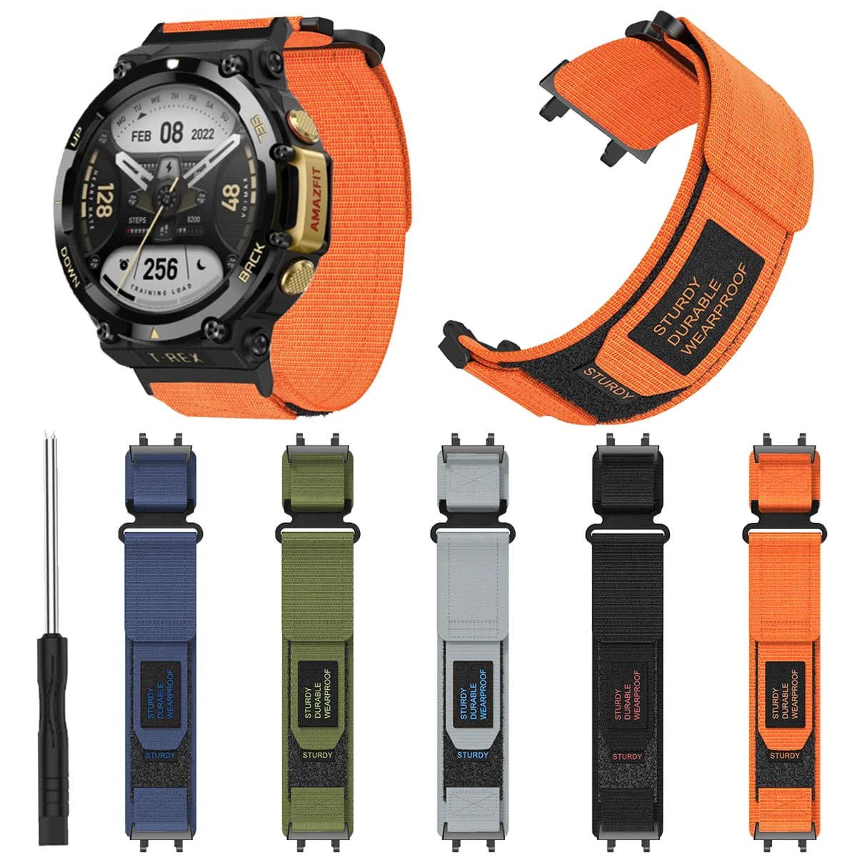 Sport Strap Nylon Band for Amazfit T-Rex 2 Replacement Bracelet for Huami Amazfit T-Rex2 watchband Quick Release Wristband
