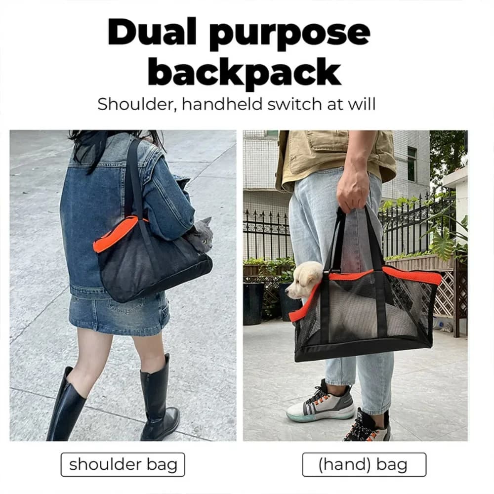 Dog Backpack Puppy Portable Bag Teddy Cat Handbag One Shoulder Foldable Breathable Comfortable Kitten Travel Bag Pet Supplie
