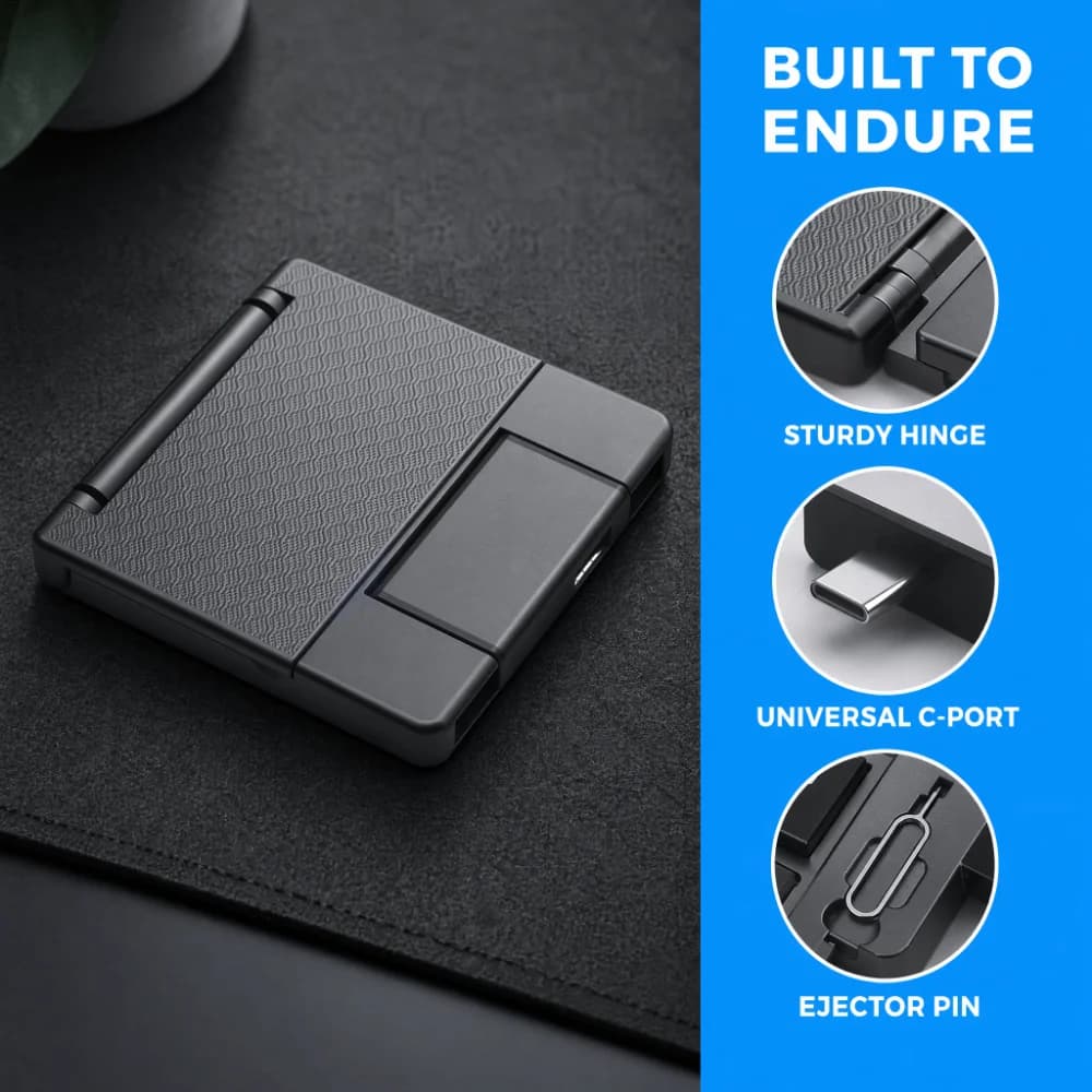 Multifunctional OTG Card Reader 7-in-1 Universal Card Reader Storage Box Quickly Transmit Type-C Interface Memory Card Reader
