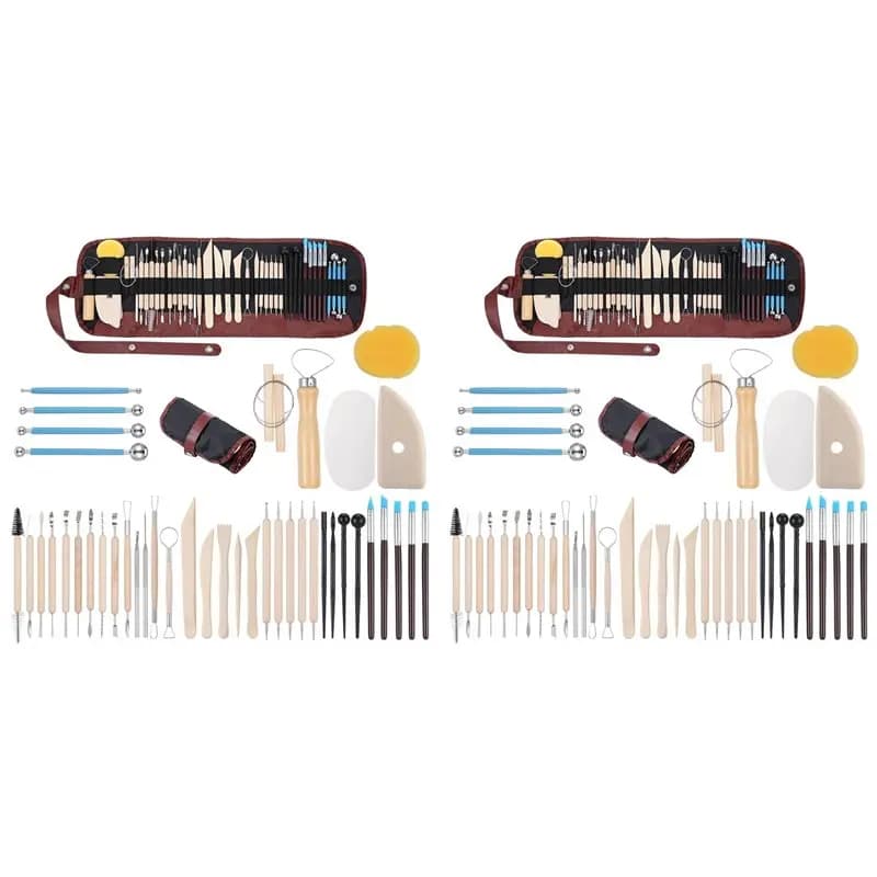 Set di 86 strumenti per ceramica, modellazione dell'argilla, kit di strumenti per argilla polimerica, strumenti per fai da te e artigianato.