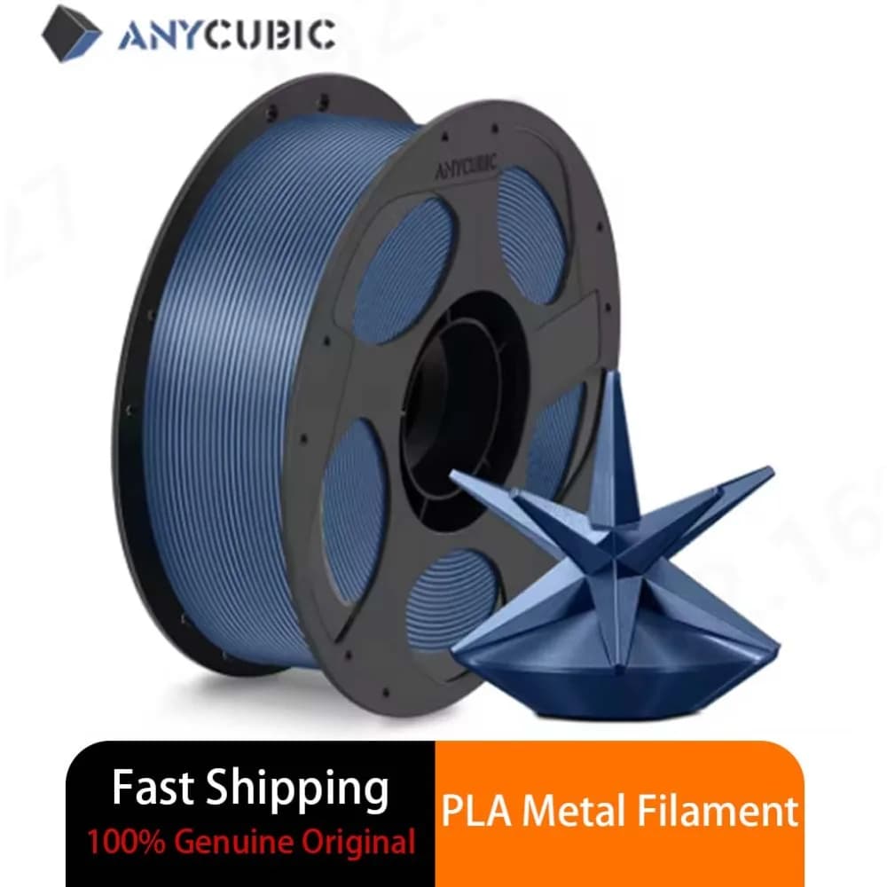 ANYCUBIC Metal PLA Filament 1.75mm 1KG Metallic Luster Texture Impact Resistant Premium 3D Printing Material for FDM Printer