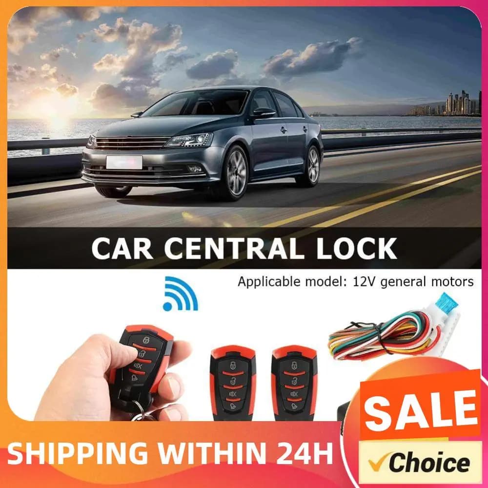 Kit Pratico di Chiusura Centralizzata Remota per Auto, Sistema di Allarme Multifunzionale Portatile con Accesso Senza Chiave 410/T111