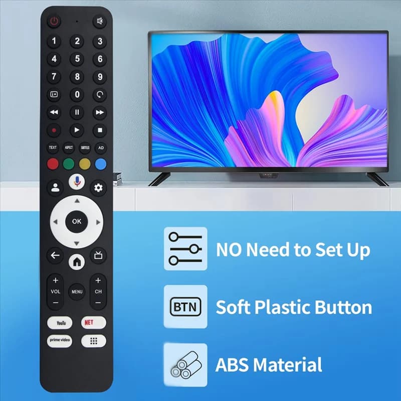 FORW-Per Sharp TV Sostituzione remota RC2101 Controllo vocale per i modelli 4T-C50FJ1X 4T-C55FJ1X 4T-C65FJ1X 4T-C75FJ1X SH-V10 Pa di ricambio