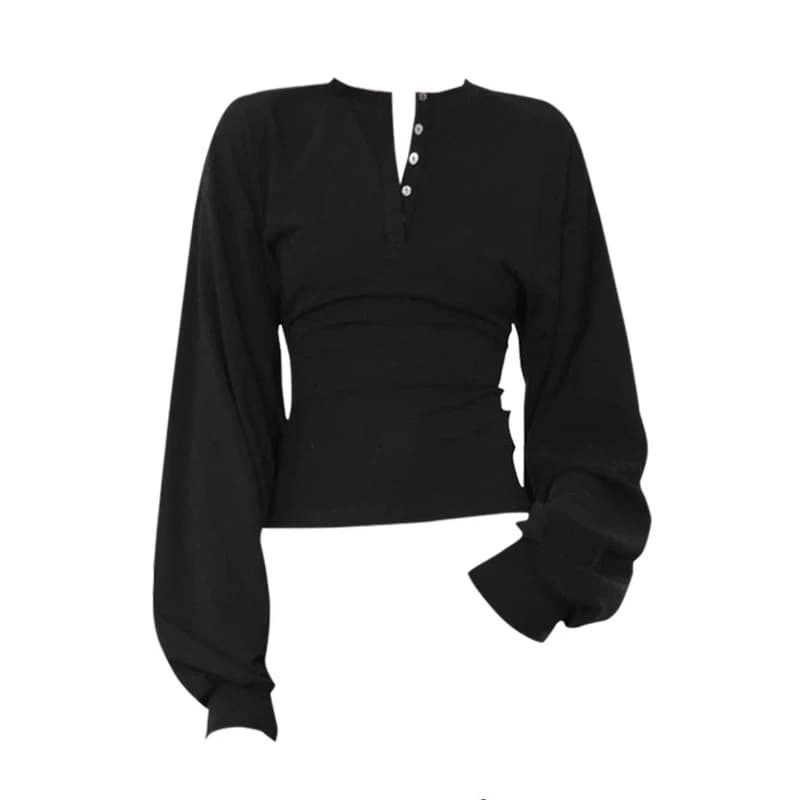 Long Sleeve Slim Solid Simplicity High Street Pullovers Tops Spring Autumn V Neck Korean T Shirts Fashion Casual Women Clothing