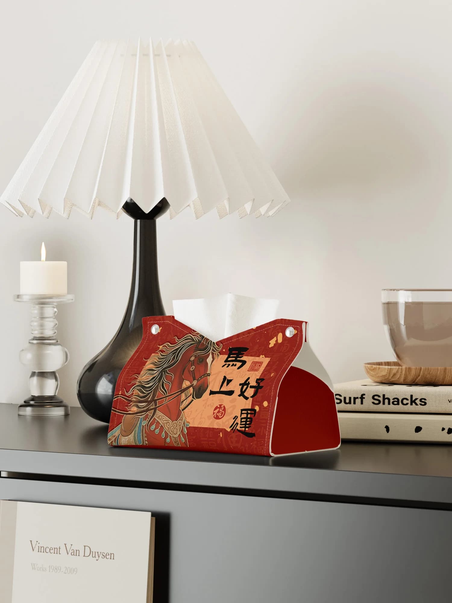 Leather handkerchiefs for Living and Dining Room, Box of Creative and Cassetto Carina Fazzoletti, Family Organizer
