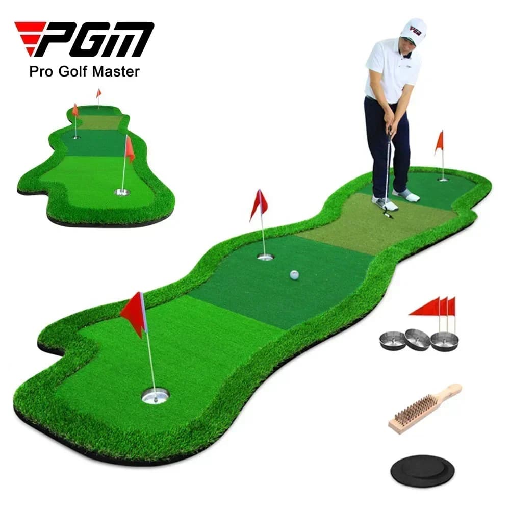 PGM Golf Green 1*4m Professional Assistant Pretty Practice Indoor Multi-ball Speed Putting Trainer Golf Accessories