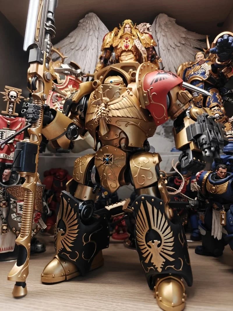 Genuino JOYTOY Warhammer Horus Heresy Legio Custodes Contemptor Achillus Galatus Dreadnought 25 cmMovibile Action Figures Giocattoli