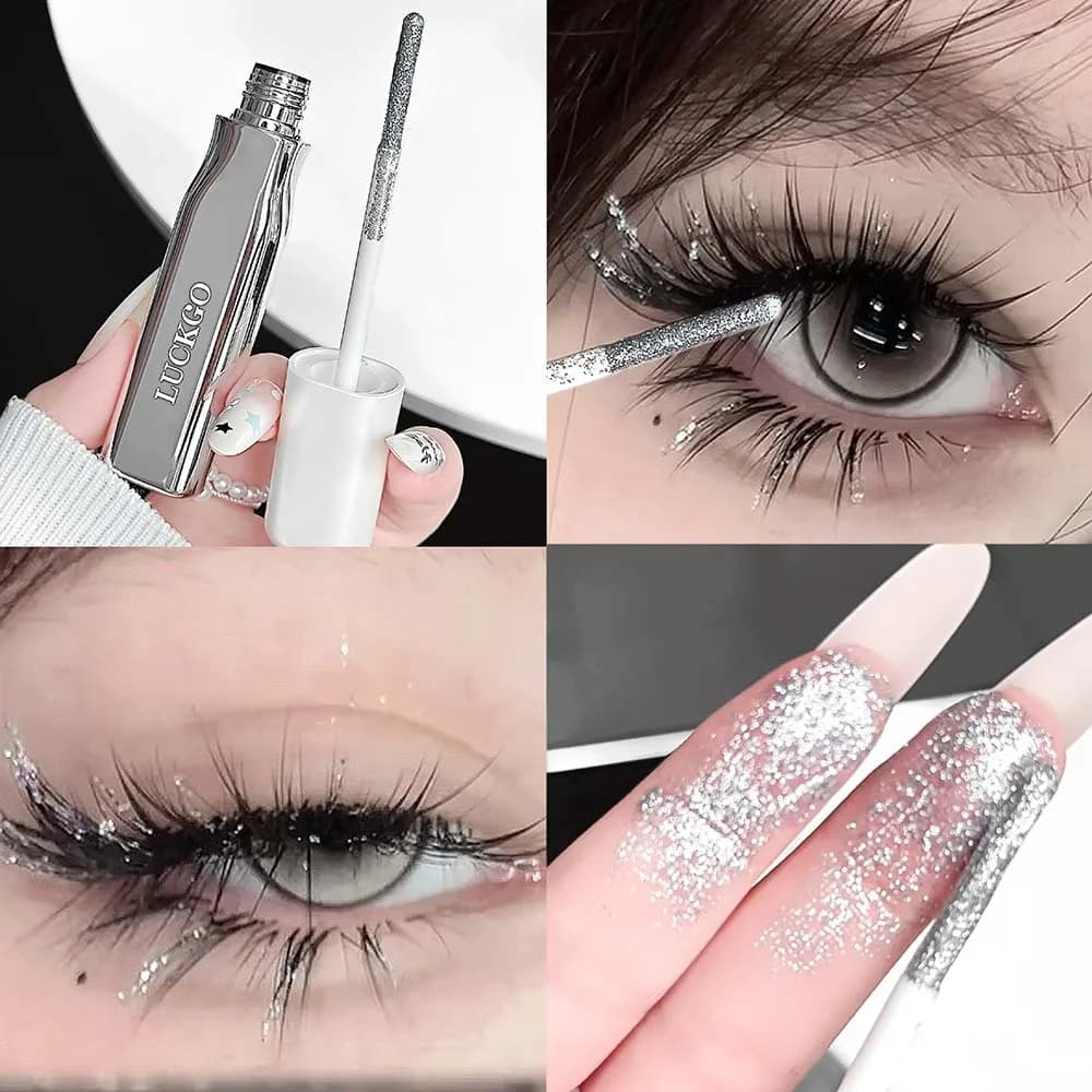 Mascara Diamond Shine Leggero, Mascara Scintillante a Lunga Durata per Ciglia Incurvate e Resistenti alle Sbavature, Trucco Ciglia Luminoso per Donne e Ragazze