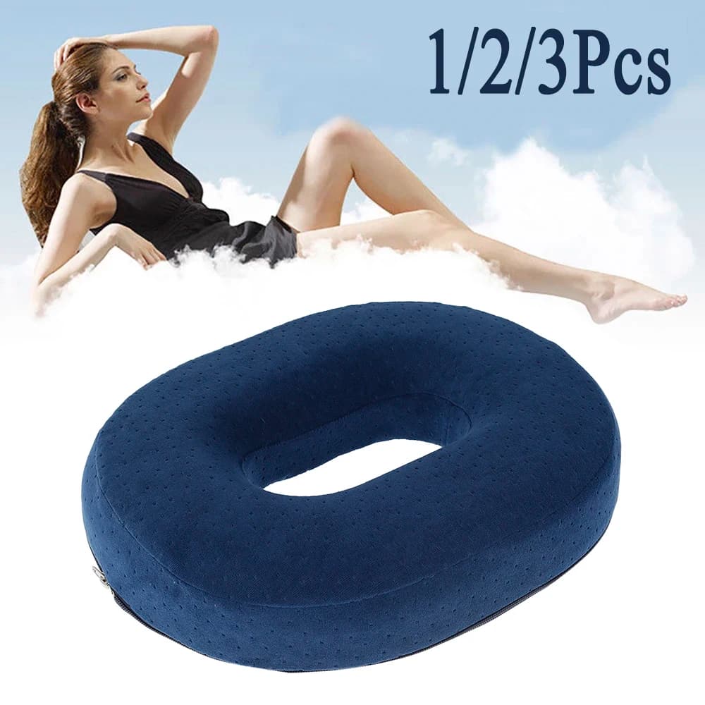 1/3 pezzi cuscino del sedile in memory foam cuscino cavo a rimbalzo lento cuscino comfort per alleviare il dolore alla schiena del coccige per aereo per auto da ufficio