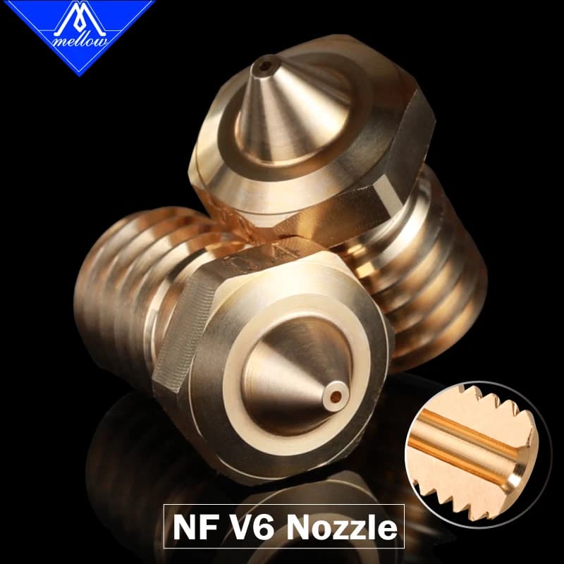 Mellow 5pcs/lot Top Quality NF V6 Nozzle For 3D Printer Nozzle Extruder For V6 Hotend Ender 3 Titan Prusa I3 Mk3