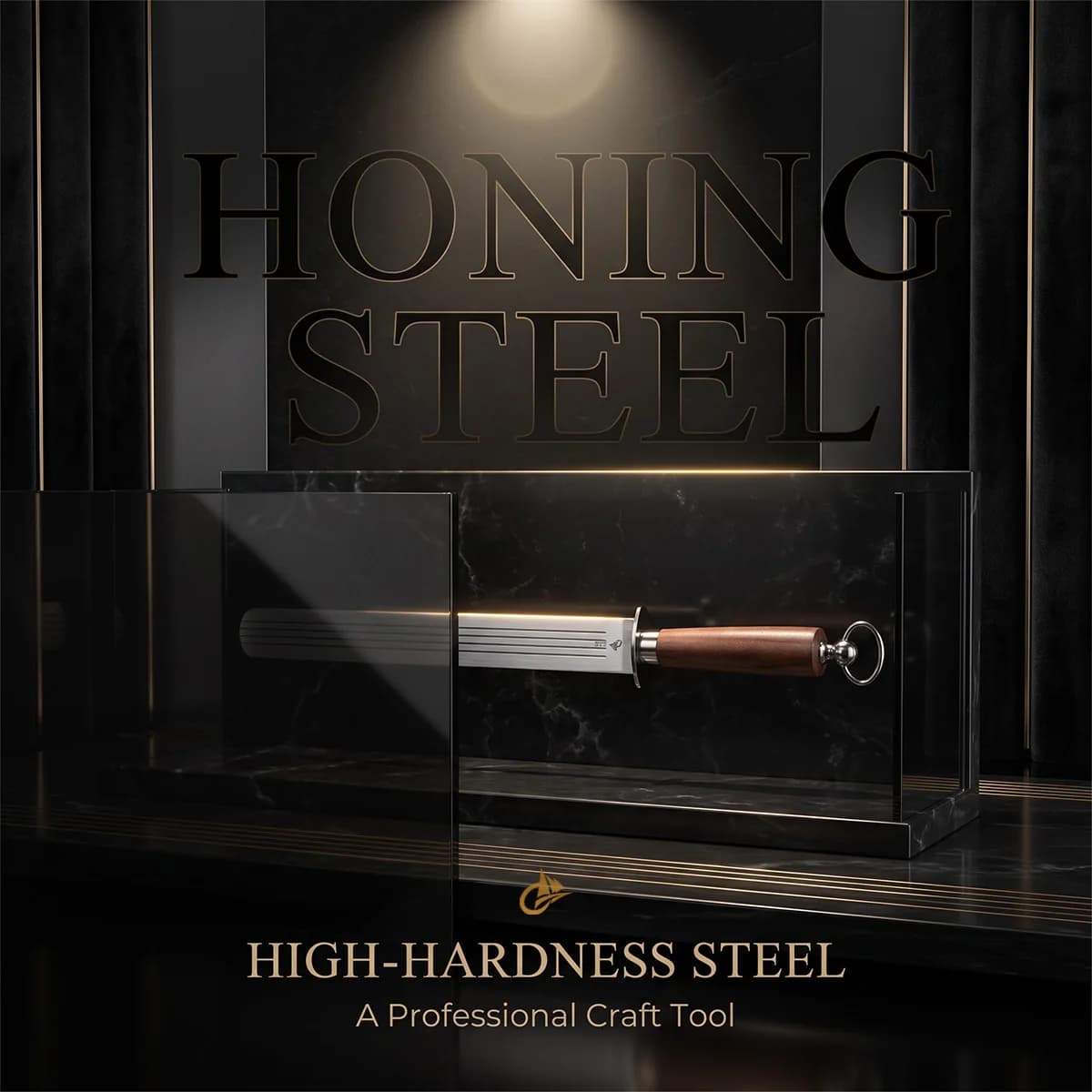 Professional Butcher's Sharpening Rod WideFlat Highcarbon Steel Stick Honing Steel For Kitchen Knife Household Stainless Knives