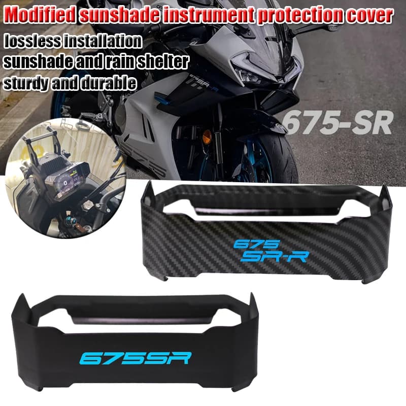 Accessori Moto per 675SR 675 675SRR 500SR Voom 500 SR: Protezione Parasole per Schermo Strumenti