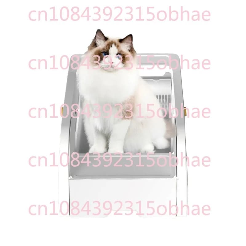 App Fully Automatic Intelligent Cat Litter Box, Large Semi-enclosed Drawer, Anti-splash and Odor Isolation
