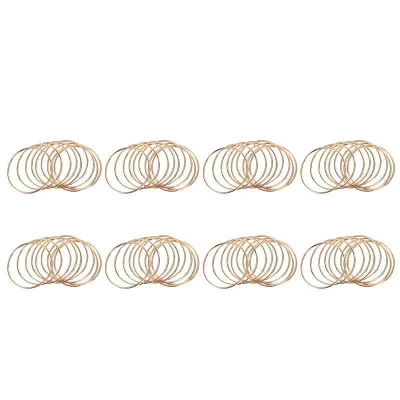 A02M-80 Pack 3 Inch Gold Dream Catcher Metal Rings Hoops Macrame Ring For Dreamcatchers And Crafts