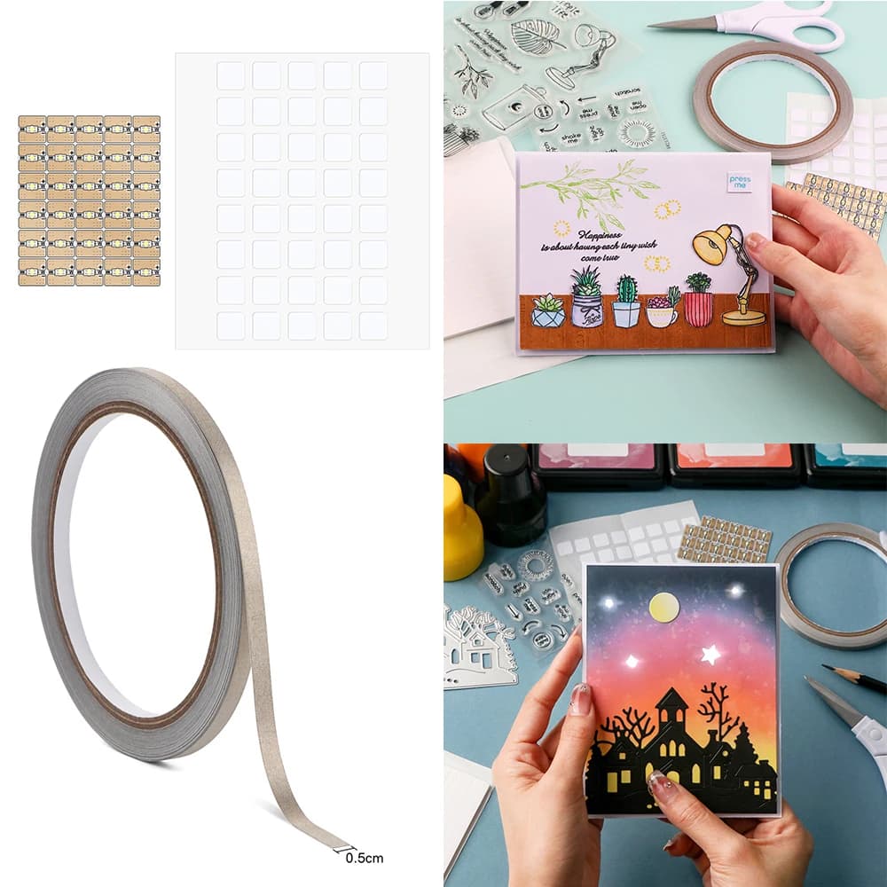 Multi-use White LED Circuit Light Craft Kit Stickers Conductive Fabric Tape for DIY Scrapbooking Festive Light-up Card 2024 New