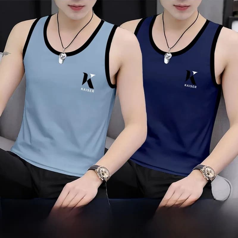 Canotta Sportiva da Uomo per Fitness, Estiva, Senza Maniche, in Cotone, T-Shirt a Maniche Corte, Bianca, Strato Base, Abbigliamento alla Moda, Stile Urbano
