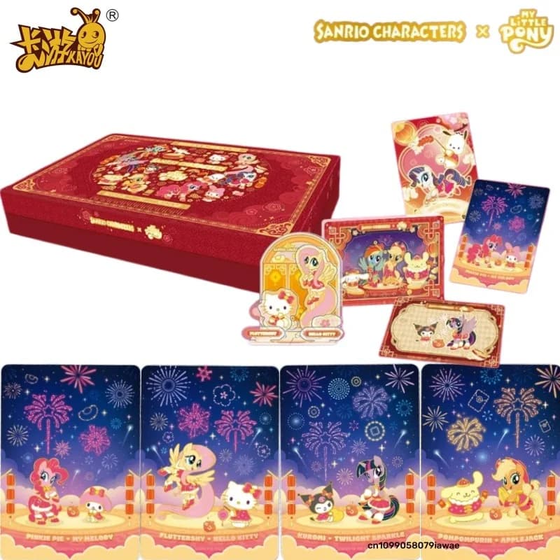 KAYOU Ufficiale Nuova Serie Sanrio X My Little Pony Gioco di Carte Good Luck Alliance Confezione Regalo di Capodanno - Merchandise Anime
