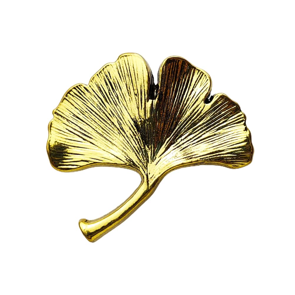 Maniglia in Lega di Zinco per Mobili e Porte, Pomelli a Forma di Foglia di Ginkgo Adatti per Camerette, Design in Metallo