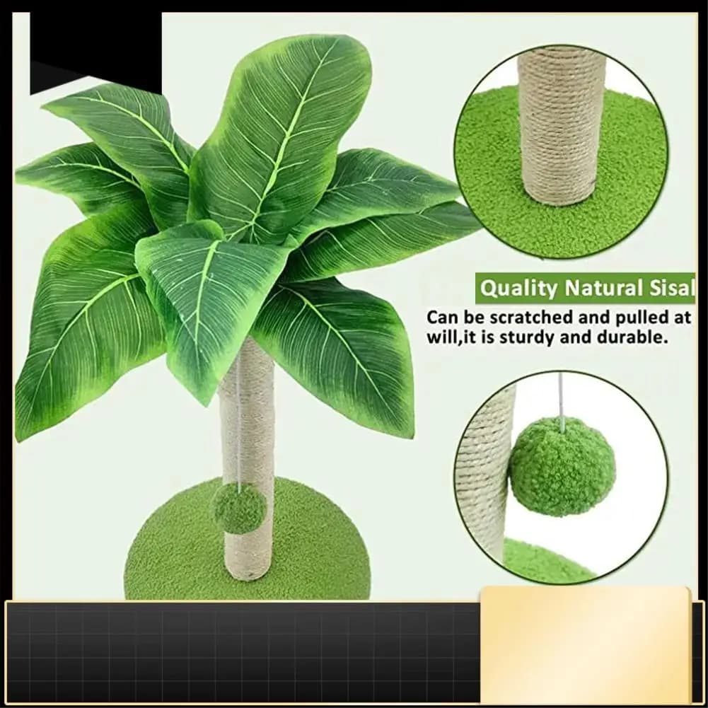 Tiragraffi per gatti per gatti Albero Catcus Tiragraffi per gatti Giocattolo Simpatico gattino Gattino Corda in sisal Scratch con Teaser Ball-N37R