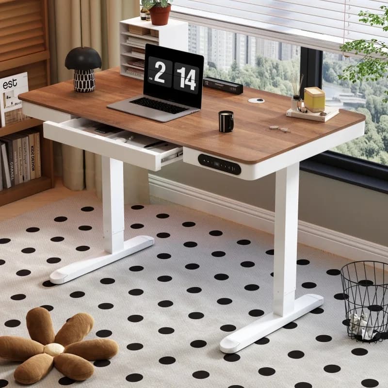 Scrivania moderna in piedi, grande scrivania in piedi da 79x31 pollici con gestione dei cavi, scrivania per computer da ufficio regolabile in altezza