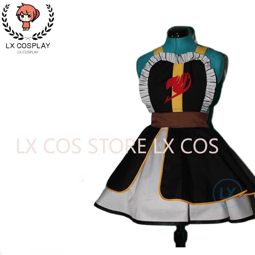 Costume cosplay anime Etherious Natsu Dragneel Abito kimono Halloween per donne Ragazze Lolita Abito da cameriera senza maniche YW