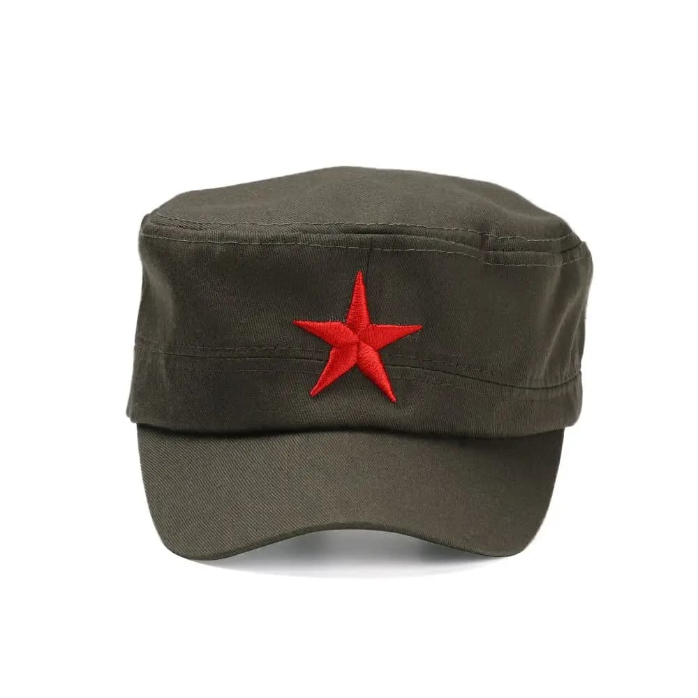 Casual Sports Cotton Adjustable Hat Red Star Sun Hats Fashion Plain Cap Classic Men Military Caps Outdoor Casual Sports Hats