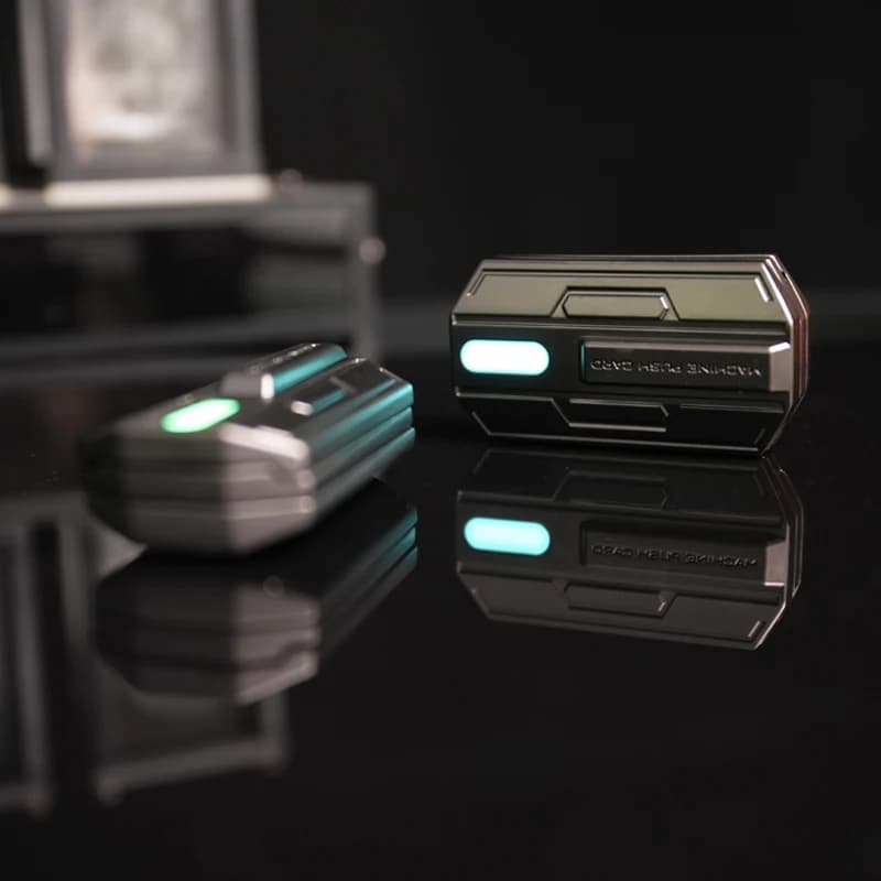 Giocattolo luminoso con cursore Fidget – Spinner EDC in metallo liscio per alleviare l'ansia e lo stress Strumento di messa a fuoco ADHD Giocattolo silenzioso da scrivania