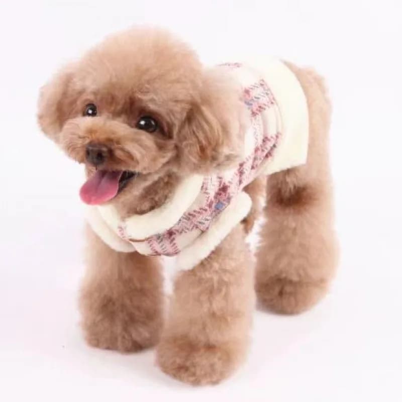 Dog Vest Winter Warm Fleece Lined, Cotton Cat Harness Jacket for Small Dogs Cats, Puppy Teddy Pomeranian Plush Coat, Thickened