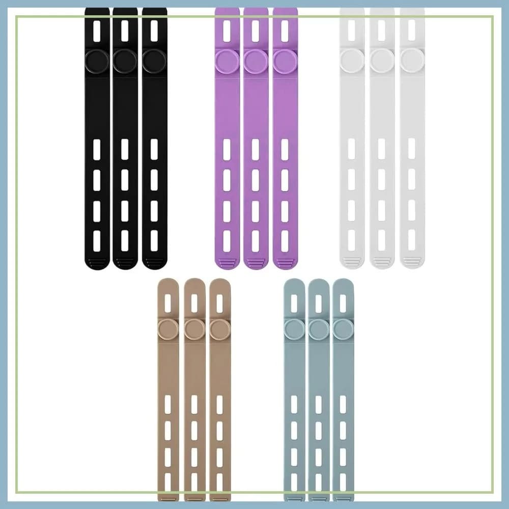 15 fascette fermacavi in silicone riutilizzabili, organizer flessibili per cavi di ricarica, scrivania per casa e ufficio, gestione dei cavi elettrici