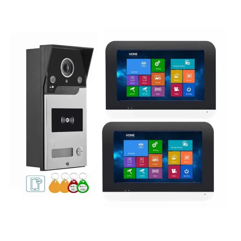 SmartYIBA Videocitofono Wifi Tuya Smart HD Videocitofono IP Campanello Touch Screen Menu multilingue Kit videocitofono